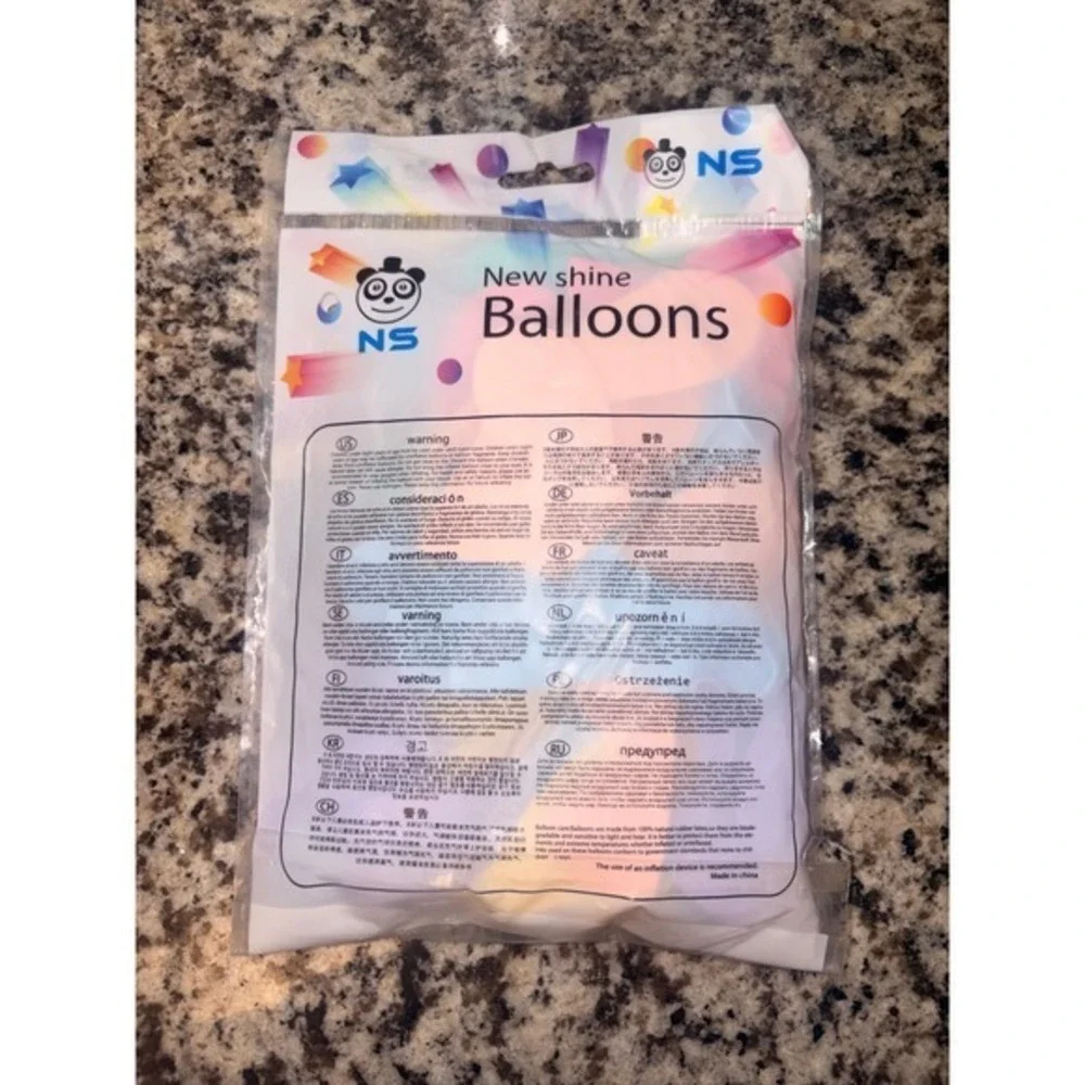 New Shine NS Pastel Party Balloons 50 Count Heart Shaped Latex Decor